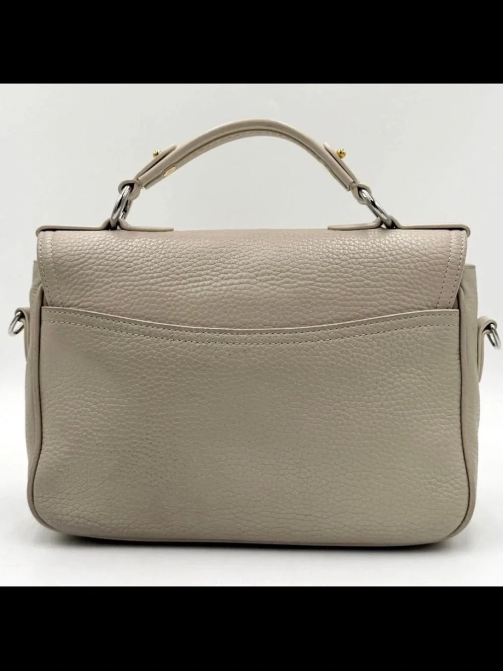 Mulberry Small Neutral Pebble Leather Satchel with Gold Hardware